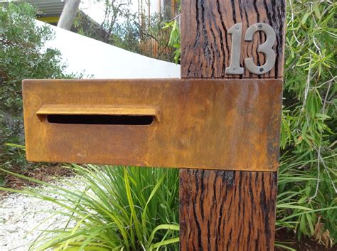 corten steel letter boxes australia|letterbox plates with address details.